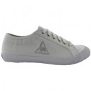 Le Coq Sportif Deauville Blanc/Silver Cotton Blanco - Chaussures Baskets Basses Rabais en ligne